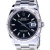 Replica horloge Rolex Datejust 08 (36mm) Oyster Perpetual Datejust Steel Black Dial-Automatic-Top kwaliteit!