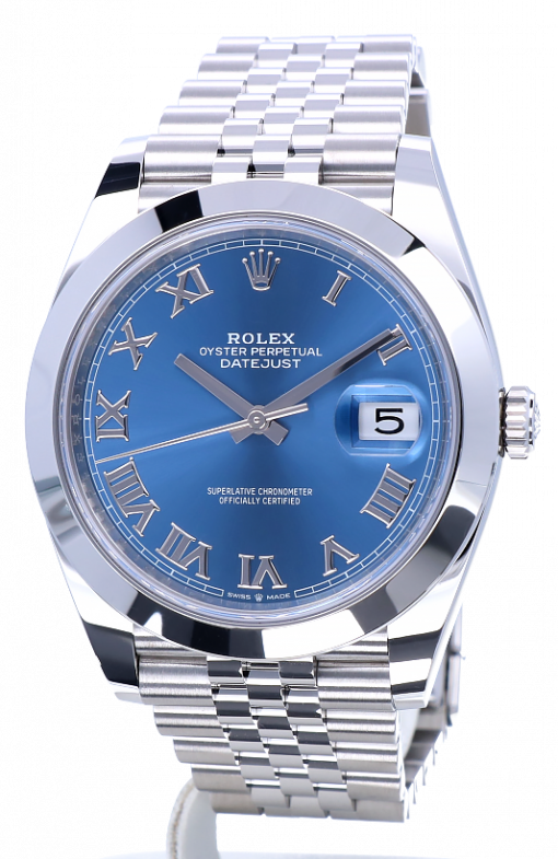 Replica horloge Rolex Datejust ll 29 (41mm) 126300 Jubilee Steel Azzurro Blue Roman / Automatic-Top kwaliteit!