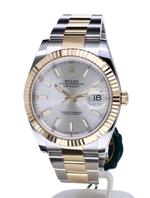 Replica horloge Rolex Datejust ll 25 126333 (41mm) Silver dial Oyster band/Automatic-Top kwaliteit!