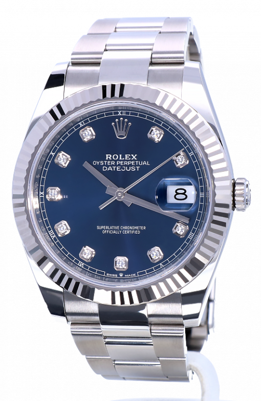Replica horloge Rolex Datejust ll 27 (41mm) 126334 Oyster Steel Blue Diamond Dial /Automatic-Top kwaliteit!