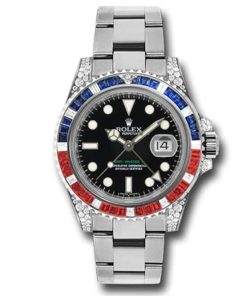 Replica horloge Rolex Gmt-Master ll 15 (40mm) 116759SARU Diamonds (Oyster band)-Automatic-Top kwaliteit!