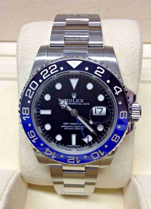 Replica horloge Rolex Gmtmaster ll 02(40mm) 116710BLNR Batman blauw/zwart Oyster Band-Automatic-