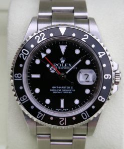 Replica horloge Rolex Gmt-master ll 05 (40mm) 16710 zwart Oyster band-Automatic-