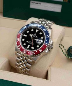 Replica horloge Rolex Gmt-Master ll 08 (40mm) 126710BLRO Pepsi Cola Jubilee band-Automatic Blauw/rood bezel