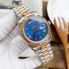 Replica horloge Rolex Day-Date 07 (40mm) 228239 Blauwe wijzerplaat (President band) Automatic Bi-color
