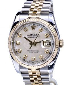 Replica horloge Rolex Datejust 38 (36mm) 116233 Jubilee Gold Steel Blue MOP Mother of Pearl Diamond-Automatic-Top kwaliteit!