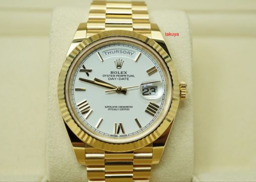Replica horloge Rolex Day-Date 09 228238 (40mm) Witte wijzerplaat(President band) Automatic