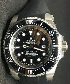 Replica horloge Rolex Sea Dweller 02 Deepsea (44mm) 126660 Zwarte wijzerplaat (Oysterfex)