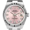 Replica horloge Rolex Datejust Dames 003 (28mm) 279174 Pink Diamonds Dial Fluted Bezel Steel Ladies-Oysterband Automatic