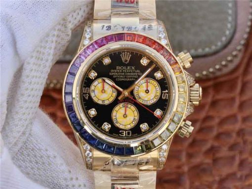 Replica horloge Rolex Daytona 05 cosmograph (40mm) 116598 RBOW (Diamanten) Automatic-Gold-Top kwaliteit!