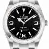 Replica horloge Rolex Explorer 01 (39mm) 214270 Zwarte wijzerplaat (904L Oysterstaal) Automatic-Top kwaliteit!