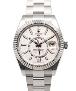 Replica horloge Rolex Sky dweller 02 (42mm) 326934 Oyster Witte wijzerplaat-Automatic-Top kwaliteit!