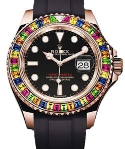 Replica horloge Rolex Yacht master 01 (40mm) 116695 SATS Rose gold Oysterfex-Automatic-Top kwaliteit!