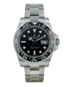 Replica horloge Rolex Gmt-master ll 10 (40mm) 116710LN Oysterband 904L staal-Automatic Black -Zwarte bezel-Top kwaliteit!