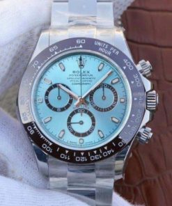 Replica horloge Rolex Daytona 06 cosmograph (40mm) Ice Blue platina 116506-Oystersteel-staal-Automatic-Top kwaliteit!