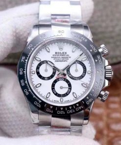 Replica horloge Rolex Daytona 08 cosmograph (40mm) 116500LN Witte wijzerplaat--Oystersteel-staal-Automatic-Zwarte Cerachrom bezel-Top kwaliteit!