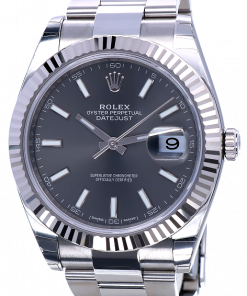 Replica horloge Rolex Datejust ll 20 (41 mm) Oyster Steel Rhodium 126334  (Grijze wijzerplaat) Automatic-Top kwaliteit!