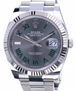 Replica horloge Rolex Datejust 16 Wimbledon 126334 (41 mm) Grijze wijzerplaat Slate Roman(Romeinse cijfers) Rhodium