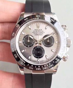 Replica horloge Rolex Daytona 10 cosmograph (40mm) 116519LN Grijze wijzerlaat Oysterflex-band-Automatic-Top kwaliteit!