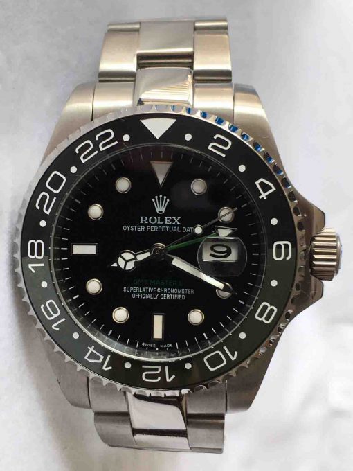 Replica horloge Rolex Gmt-master ll 13 (40mm) Staal (Zwart/groen) 126710 (Oyster band) Automatic