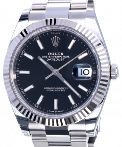 Replica horloge Rolex Datejust 07 (41mm) 126334 Oyster (Zwarte wijzerplaat) Oysterband automatic-Top kwaliteit!