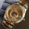 Replica horloge Rolex Sky dweller 07 (42mm) 326933 Gold (Gouden wijzerplaat) Top kwaliteit!