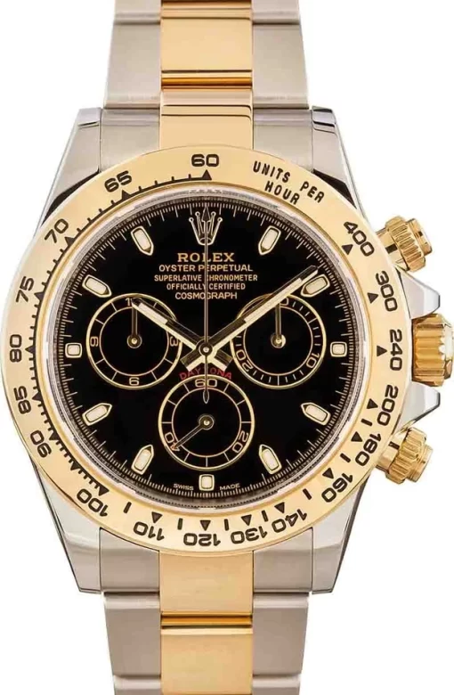 Replica horloge Rolex Daytona 17 cosmograph (40mm) 116503 (Bi-color) Zwarte wijzerplaat-Automatic-Top kwaliteit!