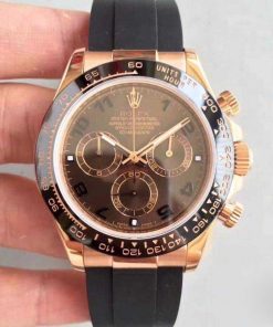 Replica horloge Rolex Daytona 19 cosmograph (40mm) 116515LN Rose Gold-Oysterflex band-Automatic-Top kwaliteit!