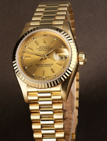 replica rolex datejust lady yellow gold watch 178278 chip