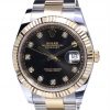 Replica horloge Rolex Datejust ll 25/3 126333 Oyster steel /Gold Steel Black Diamond Dial-Automatic-Top kwaliteit!