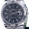Replica horloge Rolex Datejust 20/2 (41 mm) 126334 Oysterband (Grijze wijzerplaat) Rhodium Automatic
