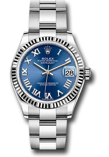 Replica horloge Rolex Datejust Dames 16/1 (31mm) 278274 (Oysterband) (Blauwe wijzerplaat) Romans Automatic-Top kwaliteit!
