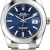 Replica horloge Rolex Rolex Datejust 19/2 (41mm) 126300 Oyster (Blauwe wijzerplaat Motif) Blue- Automatic