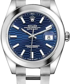 Replica horloge Rolex Rolex Datejust 19/2 (41mm) 126300 Oyster (Blauwe wijzerplaat Motif) Blue- Automatic