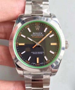 Replica horloge Rolex Milgauss 01/2 116400GV (40mm) Diepzwarte wijzerplaat en groen saffierglas-automatic-Top kwaliteit!