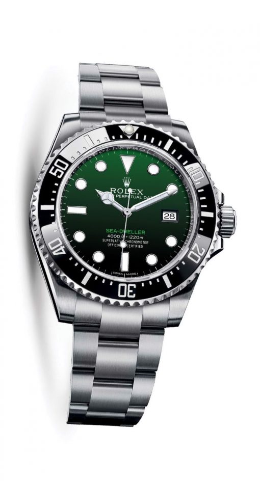Replica horloge Rolex Sea Dweller Deepsea 08 126660 Groen/Zwarte wijzerplaat (44mm) Green edition Automatic top kwaliteit!