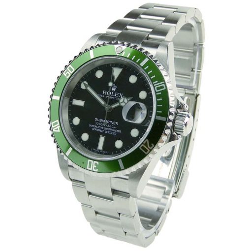 Rolex Submariner 02 (40mm) 16610 LV Date "Kermit" Groene bezel- Oyster Perpetual-50th anniversary-Automatic-Top kwaliteit!