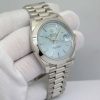 Replica horloge Rolex Day-Date 13/2 (40mm) Platinum Ice Blue Dial 228206 (President band) Automatic
