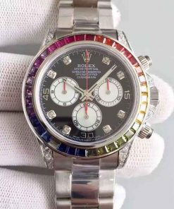 Replica horloge Rolex Daytona 05/1 cosmograph (40mm) 116595 RBOW (Diamanten) Automatic-White Gold-Top kwaliteit!