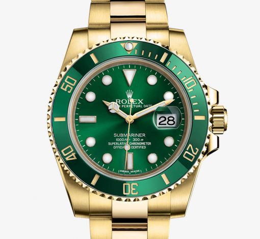 Replica horloge Rolex Submariner 16 Date (40mm) 116618LV (Gold) Automatic-Top kwaliteit!