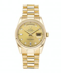 Replica horloge Rolex Day-Date 17/5 (36mm) 118238 Yellow gold president band Automatic/ Gouden wijzerplaat