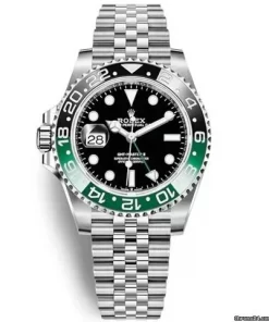 Replica horloge Rolex Gmt-Master ll 02/2 (40mm) 126720VTNR "Sprite" 2022 groen-zwarte keramiek Nieuwste model Jubilee band-Automatic-Top kwaliteit!