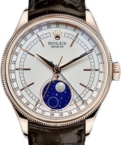 Replica horloge Rolex Cellini 06 (40mm) 50535 Moonphase van 18K everose goud-Automatic-Top kwaliteit!
