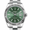 Replica horloge Rolex Datejust ll 19/5 (41mm) 126334 Oyster Gekartelde bezel (Mintgroene wijzerplaat) Automatic-Top kwaliteit!