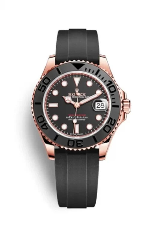 Replica horloge Rolex Yacht-master 14 -268655 (37mm) Oyster Rose Gold -Oysterflex-band Automatic-Top kwaliteit!