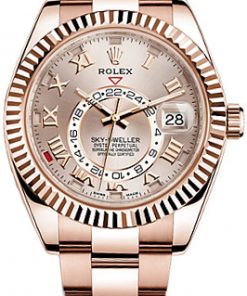 Replica horloge Rolex Sky-Dweller 12 -326935 (42mm) Oyster Rose Gold -Automatic-Top kwaliteit!