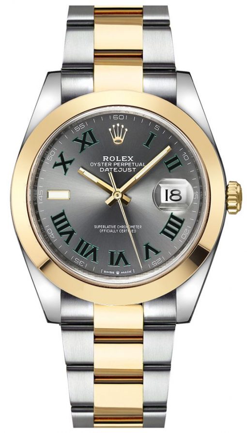 Replica horloge Rolex Datejust ll 58 (41mm) Wimbledon (Oyster band) 126303 (Automatic) Groene wijzerplaat- Top kwaliteit!