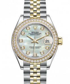 Replica horloge Rolex Datejust 40/3 (31mm) m279383RBR (Jubilee band) Bi-color Mother of pearl Diamond wijzerplaat-Automatic-Top kwaliteit!