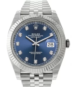Replica horloge Rolex Datejust ll 27/1 (41mm) 126334 Jubilee Steel Blue Diamond Dial /Automatic-Top kwaliteit!