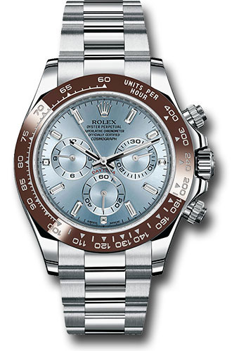Replica horloge Rolex Daytona 06/1 cosmograph (40mm) Ice Blue platina 116506-Oystersteel-staal-Automatic-Top kwaliteit!